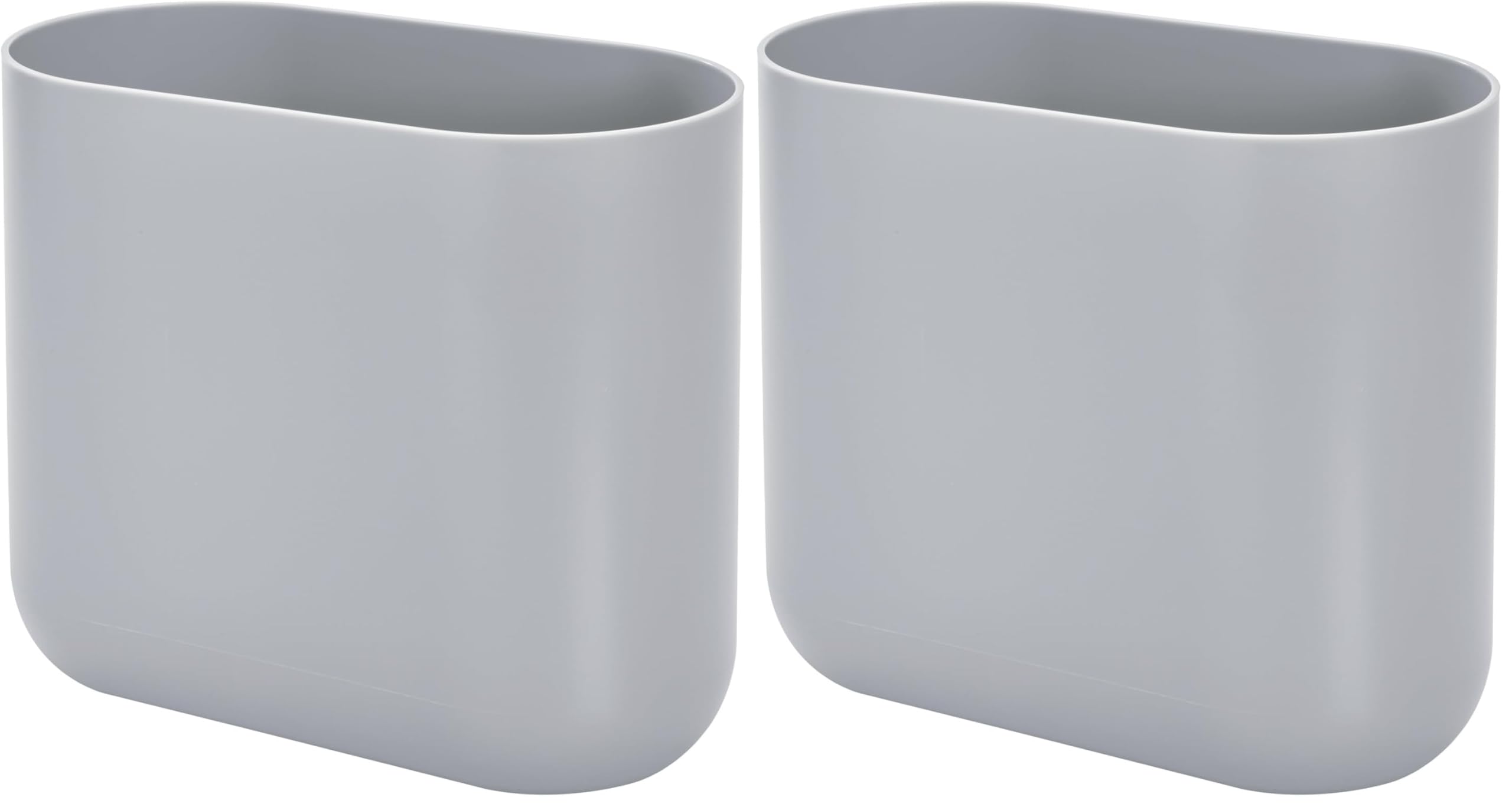 iDesign Cade Trash Can - Small White Bathroom Bin -29