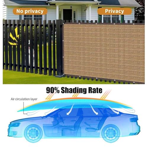 Malla de sombra de 4m x 10m con ojales integrados para proteccion exterior 3