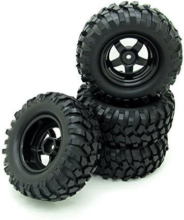 4X 110 RC Off-Road Car Wheel Tires 5 Spokes Rim 12mm Hex Parts