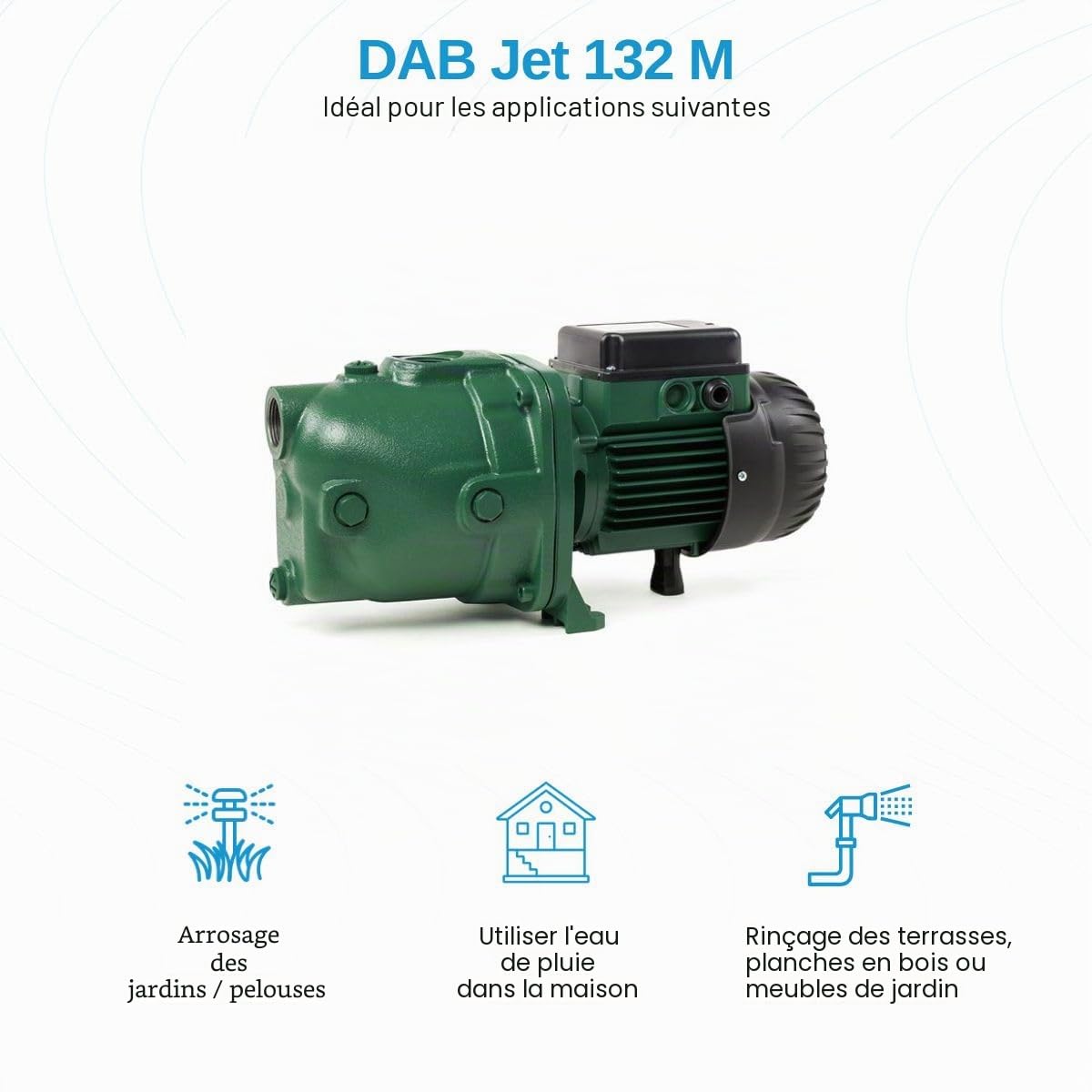 Dab pumps - pompe dab jet 132 m 230/50 ie2 autoadescante haute efficacit - raccords 1''