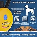 E-Collar - ET-300-1/2 Mile Remote Waterproof Trainer Mini Educator Remote Training Collar - 100 Training Levels Plus Vibration and Sound - Includes PetsTEK Dog Training Clicker - Image 2