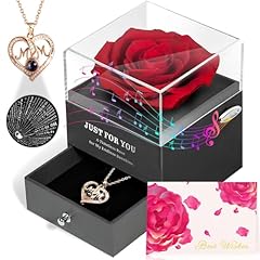 Mom ‘I Love You’ Pendant Necklace (Red)