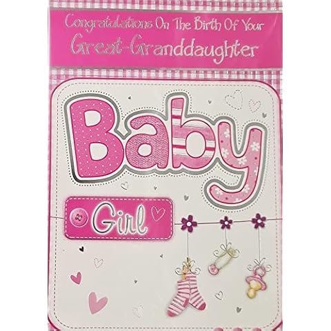 Birth of Your Great Granddaughter Card - 132 x 191mm Cover