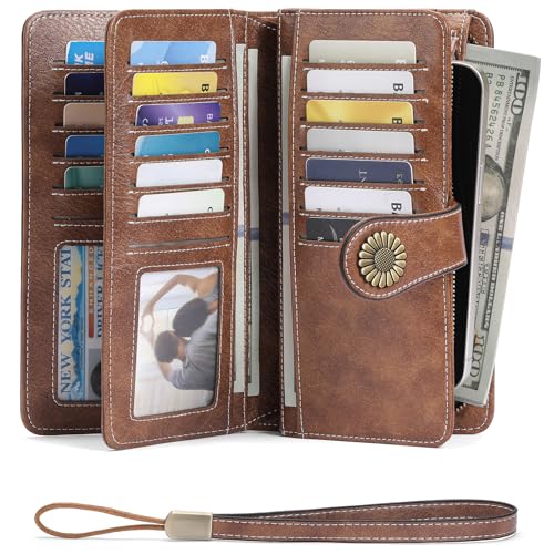 SENDEFN Wristlet Leather Wallet