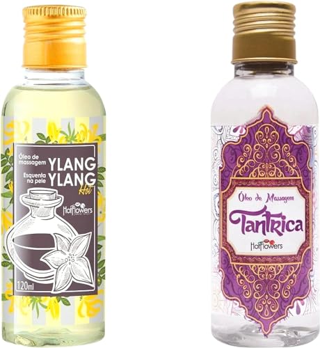 Kit Com Óleo Corporal Relaxante Ylang Ylang120ml + Óleo Para Massagem Sensual EróticaTântrica 120 ml