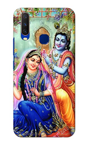 Image of Printed Hard Back Cover Case for Vivo Y15 | Vivo Y17 | Vivo Y11 | Vivo U10 | Vivo Y12 | Vivo Y12i Back Cover (Radha Krishna) -1803