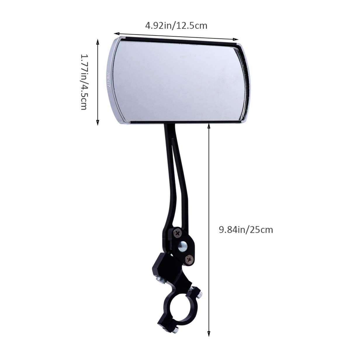 Specchio Retrovisore per Manubrio Bici, 1 Paio, 22, 2 Mm | Lega di Alluminio Nera, Inclinabile e Pieghevole, Viti Incluse, per Bici e Mountain Bike