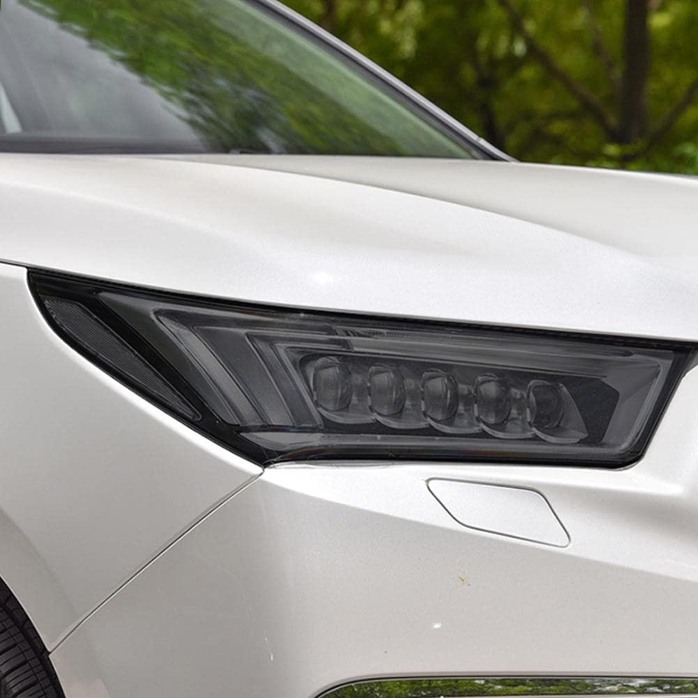 2 Pezzi Auto Faro Tinta Nero Pellicola Protettiva Vinile Protezione Adesivo TPU Trasparente, per Accessori Acura MDX 2017-2020