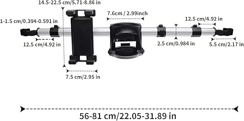 Miniatura 6 de Tablet Holder for Car - Backseat Hook and Cup Storage  Adjustable Phone and Tablet Holder for Car Headrest, Truck SUV RV Sedan Interior, Road Trip