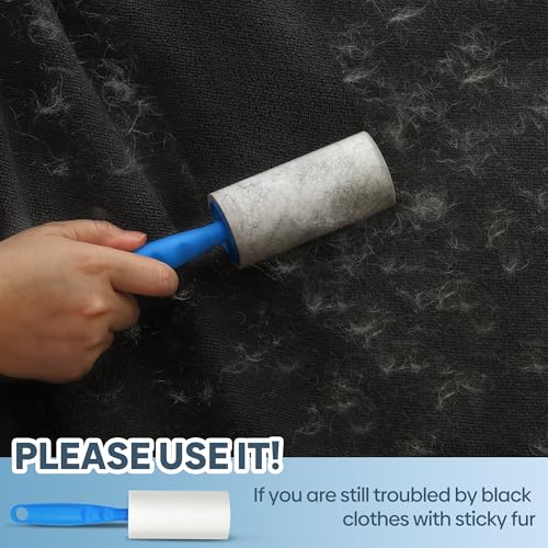 ELAKIRI Fusselrolle Tierhaare 12 Rollen,1080 Blatt - Extra Klebrige Flusenroller für Katzenhaare, Hundehaare - Reusable Lint Roller mit 2 Abroller - Fusselroller Kleidung für Staub, Sofa, Teppiche