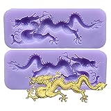 Gulinaza Flying Dragon Fondant Silicone Molds for DIY Cake Fondant Biscuit Cookies Soap Sugar...