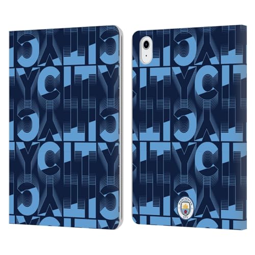 Étui portefeuille Manchester City pour iPad Air 11 en cuir bleu