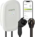 EMPORIA Level 2 EV Charger - NEMA 14-50 EVSE w/ J1772 Connector - 48 amp EV Charger Level 2, 240v WiFi Enabled Electric Vehicle Charging Station, 25ft Cable, White