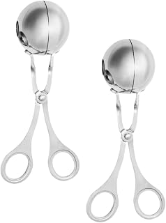 STOBAZA 2pcs Meatball Sausage Maker Machine Stainless Steel Meatball Makers Tongs