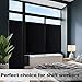 Static Cling Total Blackout Window Film 100% UV Blocking Window Darkening Film Black Opaque Privacy Window Tint Removable Plastic Glass Covering (17.7x78.7 inches)