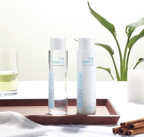 Miniatura 6 de SCINIC The Simple Calming Toner, pH 5.5, 4.90 fl oz (4.9 fl oz)  Astringente facial vegano para pieles sensibles e irritadas  Textura acuosa fresca