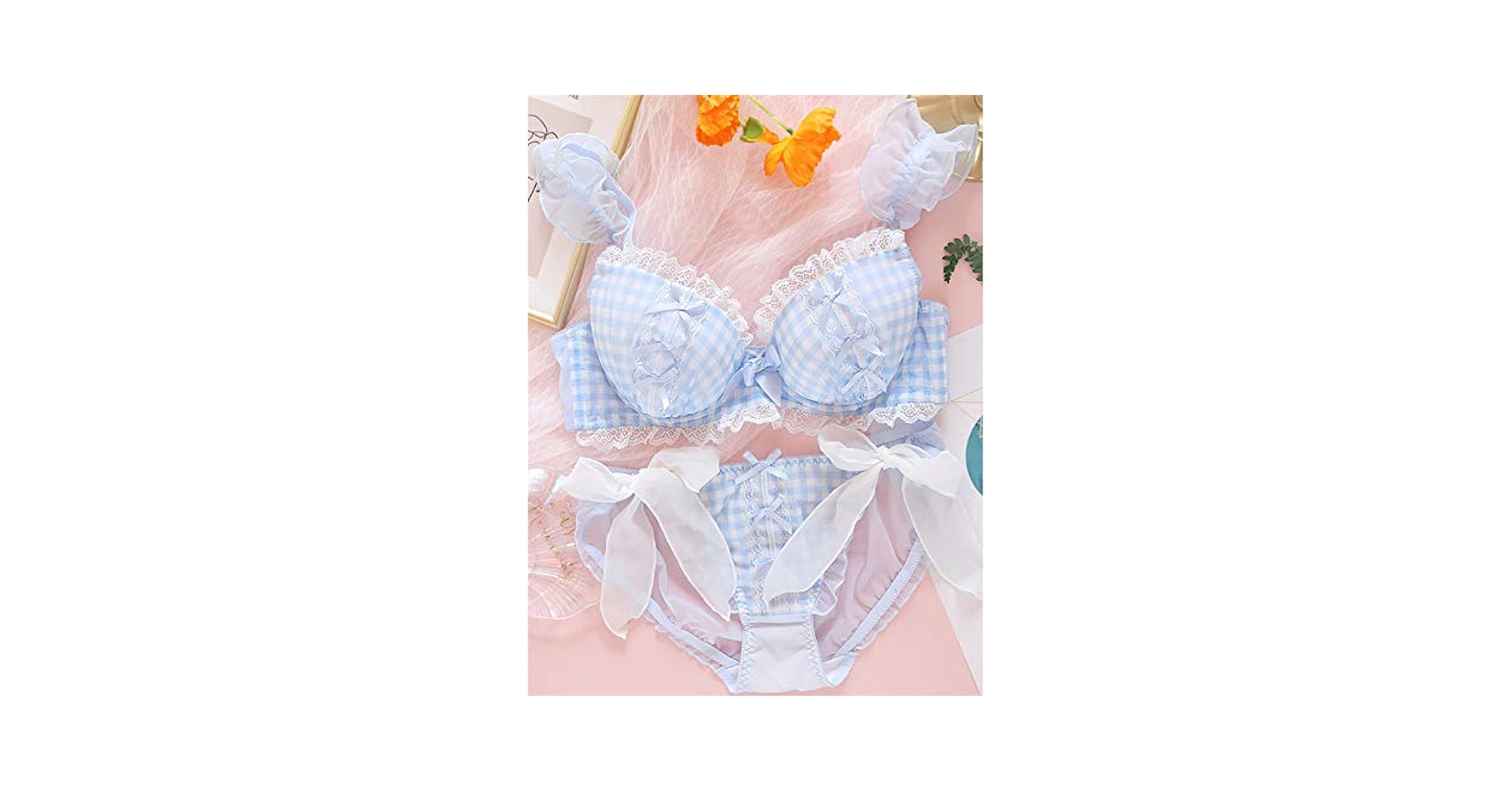 Amazon.co.jp: ALXY Gingham Kawaiiランジェリー女子校生
