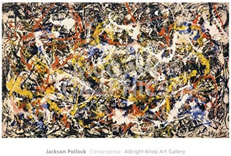 Convergence Abstract Expressionism Art Print by Jackson Pollock, Overall Size: 28x40, Image Size: 36.5x21.75