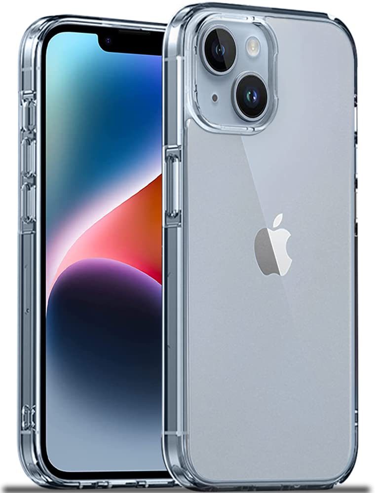 AmazonBasics Polycarbonate Ultra Hybrid Matte Camera Protection Back Cover Case For Iphone 14 - Translucent and Clear Matte (B0BLT23BG4) Amazon Price History, Amazon Price Tracker