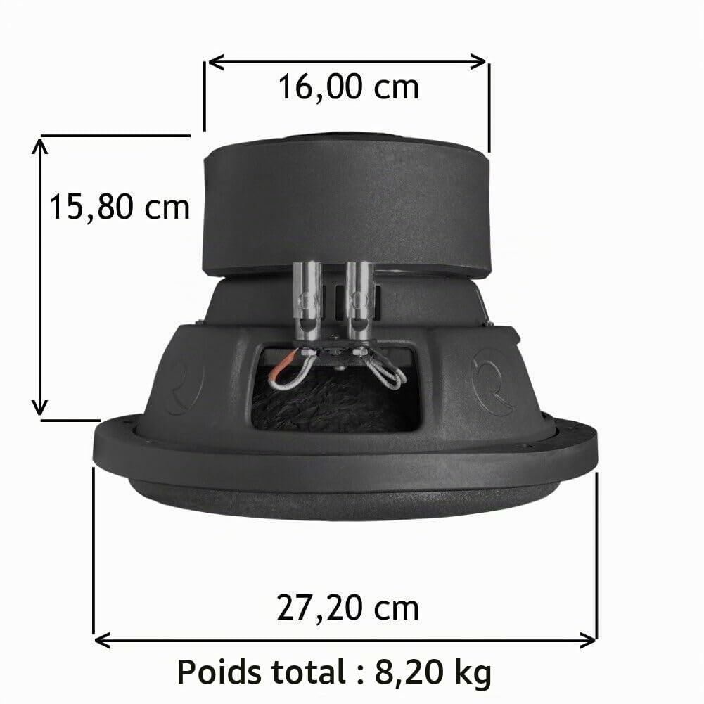 1 SUBWOOFER pour Bass Face INDYS10/2 Indy S10/2 25,00 cm 250 mm 10" de diamètre, Double Bobine dvc 2+2 ohm, 1000 Watt rms 2000 Watt Max, pour Voiture, 1 pièce