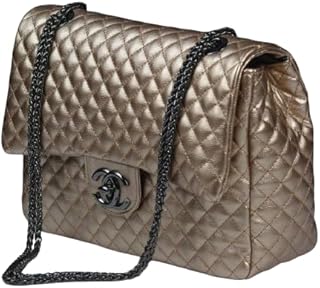 شنطة كتف حريمى شيك 1043 - حزام كتف سلسلة - جلد كابوتونيه - للسهرات والخروجات - مقاس 32*22 - لون دهبى