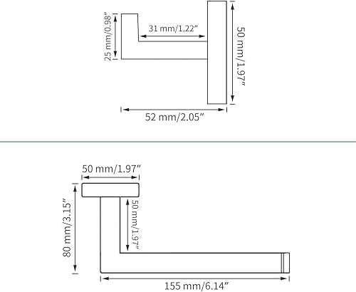 Miniatura 2 de MIYILI Juego de accesorios de baño de 3 piezas negro mate (soporte para papel higiénico, 2 ganchos para toallas) montaje en pared de acero