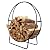 Sunnydaze 40-Inch Outdoor Firewood Rack Hoop - Indoor Round Tubular Steel Fireplace Wood Holder