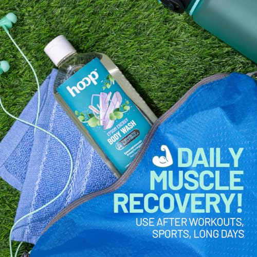 hoop Epsom Energy Body Wash | Epsom Salt Infused Body Wash for Shower, Hand & Foot Soak, Workout Recovery, Bath Salt, Relaxation, Skin, Feet, Lavender | 300 ml - Image 5