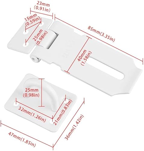Miniatura 36 de Alise 2 cerraduras de puerta, cierre de seguridad de acero inoxidable SUS 304 de 5 pulgadas, con tornillo de fijación para puertas externas
