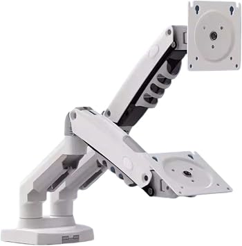 F160 Gas Spring 10"-27" Double Monitor Desktop Stand Holder 2-9kg Dual Arms 360 Rotate Computer Screen