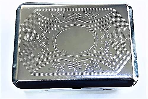 Ash TOBACCO TIN CASE LARGE DEEP STRONG STAINLESS STEEL WITH PAPER HOLDER