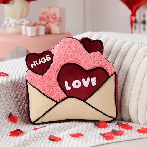 Bucherry Valentines Day Envelope Pillow 14 x 12 Inch Romance Love Throw Pillows Soft Plush Fluffy...