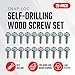 SNAP-LOC E Track Screws for Wood, E Track Fastener Set, Industrial-Strength Heavy Duty Zinc Plated Screws, 1/4