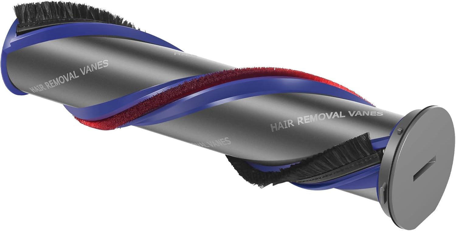 FUNTECK Replacement Brush Roller with End Cap for Dyson V11 V15 Detect Torque Drive Cleaner Head, High Torque Brush Bar with 3-Prong Replacing Part Number 971655-01