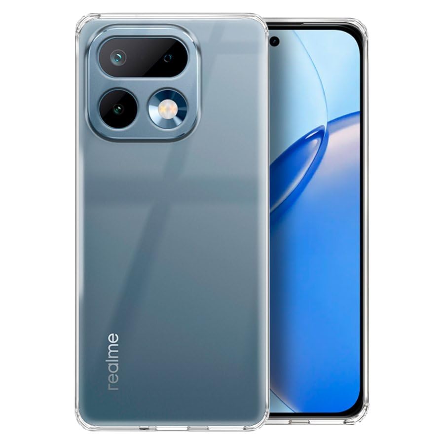 Image of Fashionury Crystal Clear Case for Realme 16 Pro 5G | Yellowing Resistance | Transparent TPU Silicone | Raised Camera Lips | Slim Transparent Cover