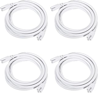 T5 T8 LED Double End 3Pin Lamp Connecting Wire Ceiling Lights Daylight LED Integrated Tube Cable Linkable Cords for LED Tube Lamp Holder Socket Fittings with Cables White Color (4)