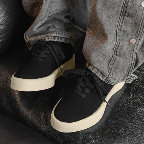 Men's Lace - Up Platform Sneakers, Stylish Casual Footwear - Ideal for Urban Strolls, Weekend Hangouts & Daily Commutes4