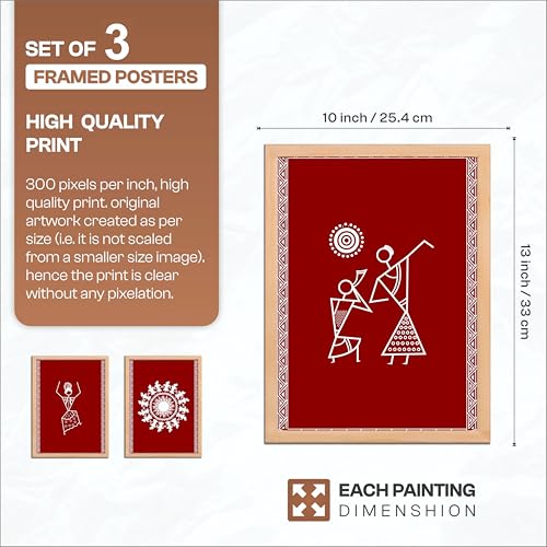 Image of NoWorries Wall decor paintings for living room - Wall frames for home decor /Wall hangings Home decor items - (Synthetic Engineered Wooden Frame) (MIN -11, 10x13 inches)