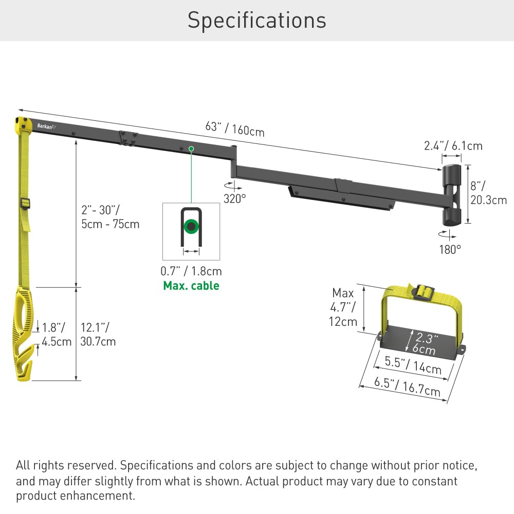Barkan Ladekabel Wandhalterung arm (EV160WM2)