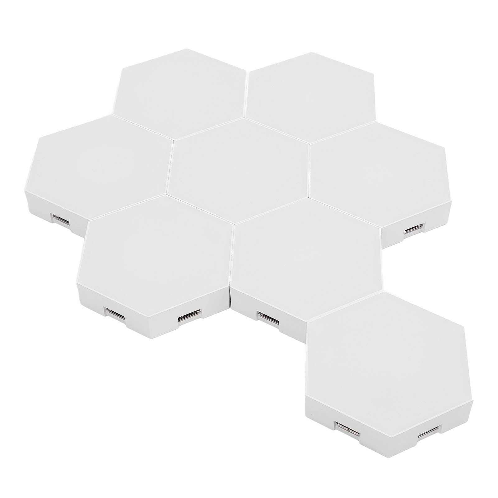 Kit de Luz de Pared Hexagonal LED RGB, Paneles Hexagonales ABS RGB IC con Control de Voz, Sincronización de Música, Control Remoto USB WIFI, 8 Paneles, 16 Millones de Colores
