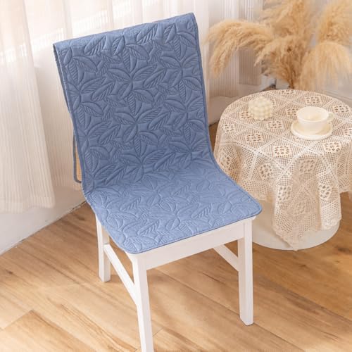 Image of HOMETHREADS Non-Slip Chair Cover-Universal Fit for Kitchen & Dining Chairs-Cushioned Comfort - Stylish Machine Washable Seat Cover -145x45Cm (Blue, Pack of 1)