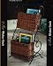 WROUGHT IRON 2-TIER WICKER STORAGE RACK