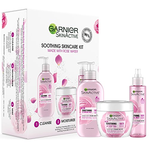 Garnier SkinActive Soothing Skincare Kit Rose Water Naturals Soothing Kit, Rose - Image 7