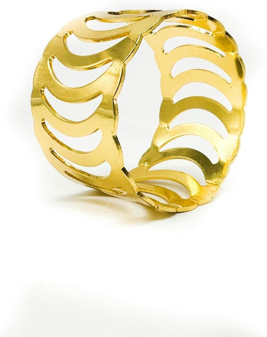 Fermagli Metallici per tovaglioli Portatovaglioli, Set di Anelli for tovaglioli, Confezione da 60 Pezzi, in Oro, for Banchetti Nuziali, Decorazioni for la tavola delle Feste