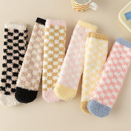 Tosewever Fuzzy Socks for Women Warm Fluffy Plush Slipper Socks Soft Cozy Winter Sleeping Sock2