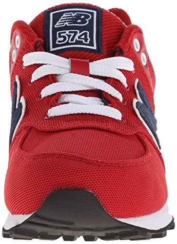 Image of New Balance Kid's 574 V1 Polo Sneaker, Chili Pepper /Saphire, 3 W US Little Kid (4-8 Years)