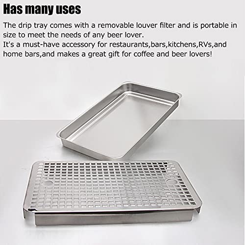 Bandeja recogegotas de Acero Inoxidable: instalación giratoria, no Requiere desagüe, Bares domésticos, minineveras y encimeras de Cocina. Fácil de Limpiar y a Prueba de derrame