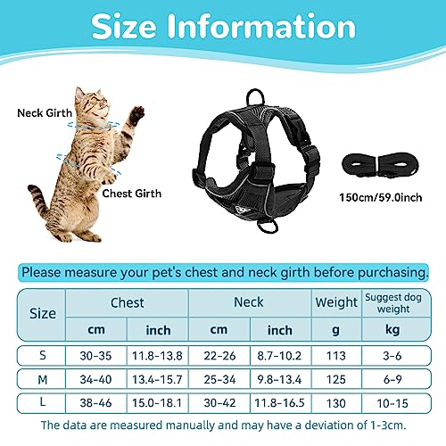 Cat Harness and Lead Set, Adjustable Kitten Harness and Lead Set including Reflective Strips Escape-Proof - Image 2