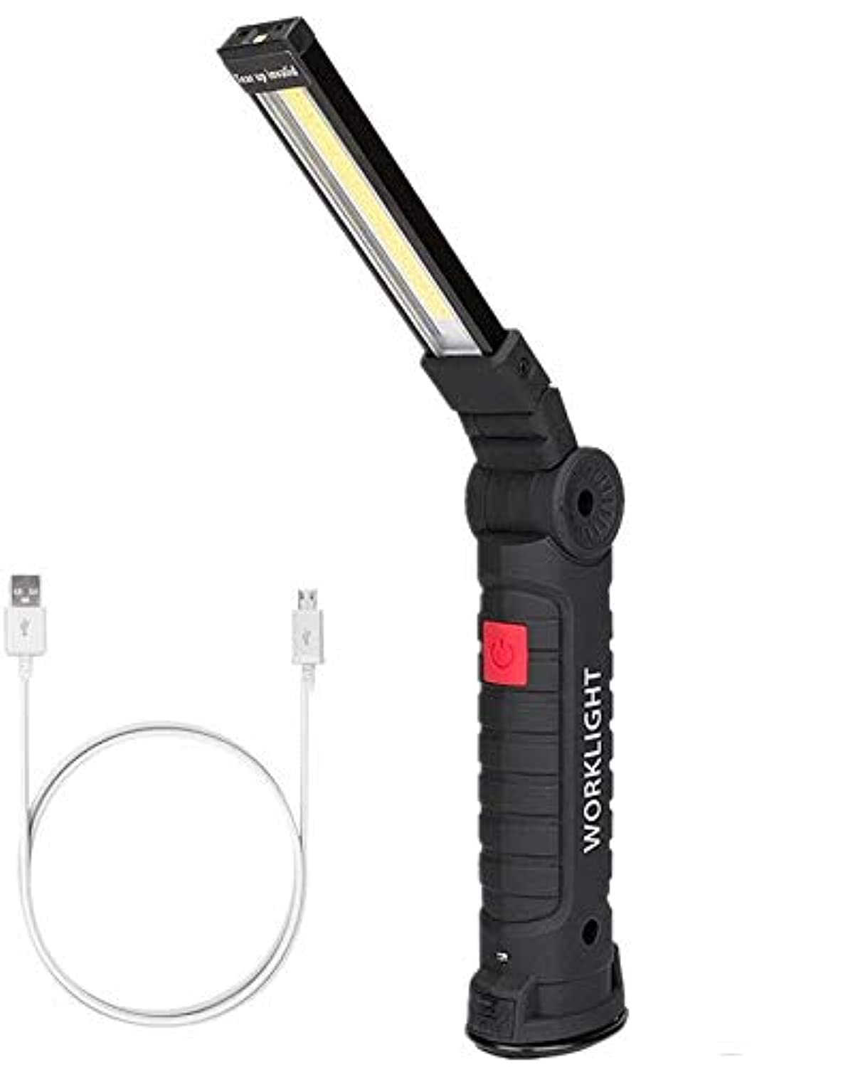 DELEE Work Lights with Magnetic Base 360°Rotate and 5 Modes Bright LED Flashlight Inspection Light for Car Repair, Household and Emergency Use (1 Pack, 27x4.5cm)