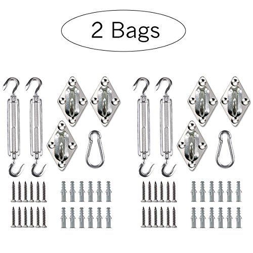 COCONUT Shade Sail Hardware Kit for Sun Shade Sail Installation 316 Anti-Rust Stainless